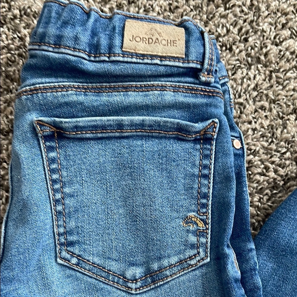 Jordache Kids Super Skinny Blue Distressed Jeans - Picture 8 of 8